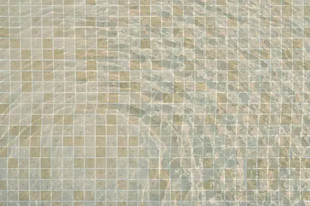 Mosaïque, Effet autres types de marbre, Teinte beige, Verre, 32x32 cm, Surface mate