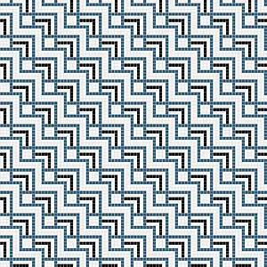 Mosaico, Colore blu, Vetro, 33.33x33.33 cm, Superficie lucida
