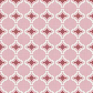 Mosaic tile, Color pink, Glass, 33.33x33.33 cm, Finish glossy