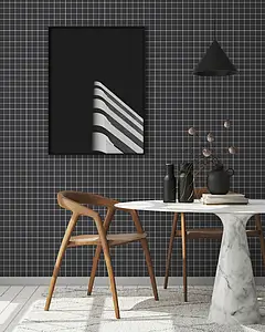 Mosaic tile, Color grey, Glass, 32x32 cm, Finish Honed