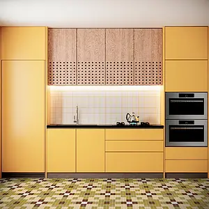 Mosaic tile, Color beige, Glass, 32x32 cm, Finish glossy