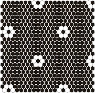 Hisbalit Mosaico, Les Classiques, Flores Negro HX Satin Gloss