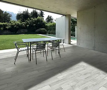 Background tile, Effect wood, Color grey, Glazed porcelain stoneware, 20x120 cm, Finish matte