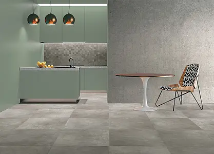 Background tile, Effect concrete, Color grey, Glazed porcelain stoneware, 60x60 cm, Finish antislip