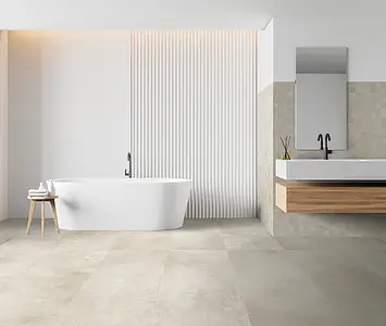Background tile, Effect concrete, Color beige, Glazed porcelain stoneware, 60x120 cm, Finish antislip