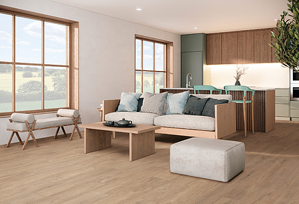 Background tile, Effect wood, Color brown, Glazed porcelain stoneware, 20x120 cm, Finish matte