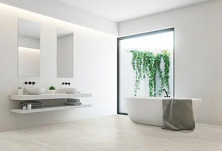 Background tile, Effect wood, Color beige, Glazed porcelain stoneware, 20x120 cm, Finish matte