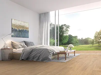 Background tile, Effect wood, Color brown, Glazed porcelain stoneware, 20x120 cm, Finish matte