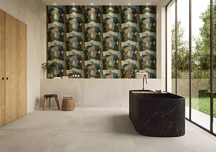 Decorative piece, Effect concrete, Color multicolor, Glazed porcelain stoneware, 60x120 cm, Finish antislip