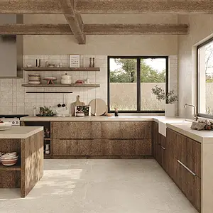 Background tile, Effect other stones, Color beige, Glazed porcelain stoneware, 120x120 cm, Finish antislip