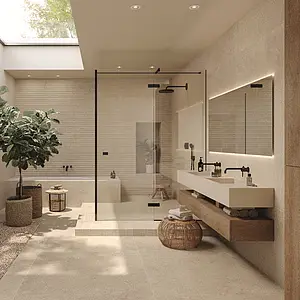 Carrelage, Effet autres types de pierre, Teinte beige, Grès cérame émaillé, 60x120 cm, Surface antidérapante