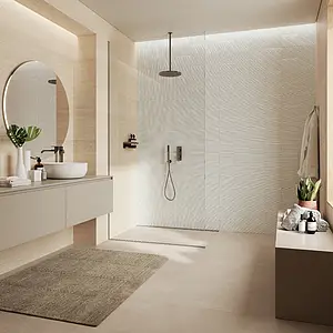 Background tile, Effect unicolor, Color white, Glazed porcelain stoneware, 60x120 cm, Finish matte