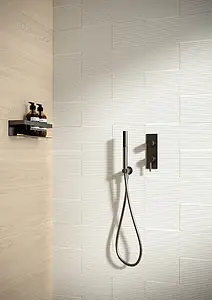 Background tile, Effect unicolor, Color white, Glazed porcelain stoneware, 60x120 cm, Finish matte