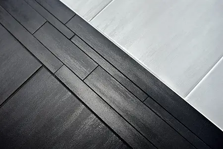 Mozaïek, Kleur zwarte, Ongeglazuurd porseleinen steengoed, 30x60 cm, Oppervlak mat
