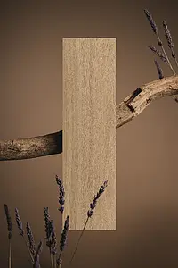 Background tile, Effect wood, Color beige, Unglazed porcelain stoneware, 20x120 cm, Finish antislip