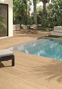 Step, Effect wood, Color beige, Unglazed porcelain stoneware, 30x120 cm, Finish antislip