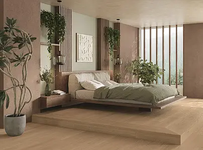 Step, Effect wood, Color beige, Unglazed porcelain stoneware, 32.5x120 cm, Finish antislip