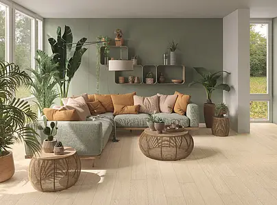 Background tile, Effect wood, Color beige, Unglazed porcelain stoneware, 20x120 cm, Finish antislip