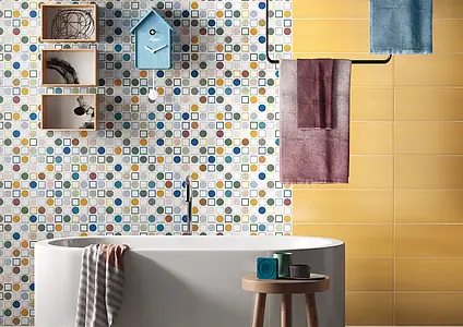 Effect unicolor, Color yellow, Background tile, Ceramics, 20x60 cm, Finish matte