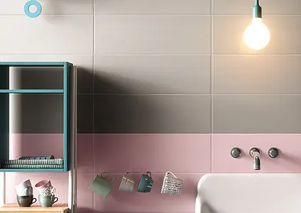 Effect unicolor, Color pink, Background tile, Ceramics, 20x60 cm, Finish matte