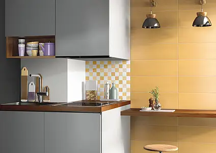 Color yellow, Background tile, Ceramics, 20x60 cm, Finish matte