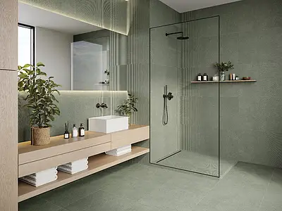 Background tile, Effect resin, Color green, Glazed porcelain stoneware, 60x120 cm, Finish matte