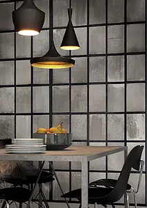 Effect metal, Color white, Style loft, Background tile, Unglazed porcelain stoneware, 120x260 cm, Finish matte