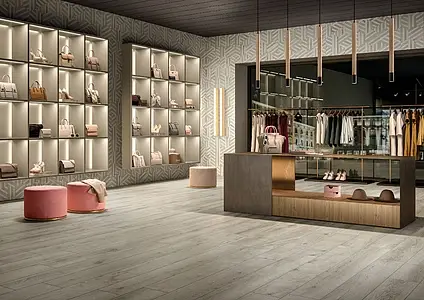 Background tile, Effect wood, Color grey, Unglazed porcelain stoneware, 20x160 cm, Finish matte