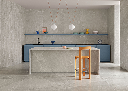 Background tile, Effect slate, Color grey, Unglazed porcelain stoneware, 120x120 cm, Finish antislip