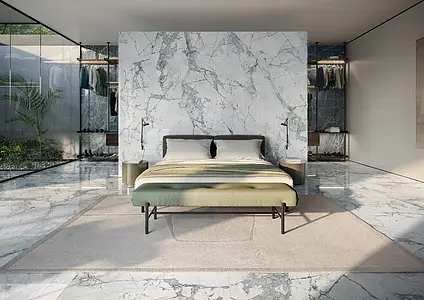 Piastrella di fondo, Effetto pietra,altri tipi di marmo, Colore grigio, Gres porcellanato smaltato, 120x280 cm, Superficie levigata