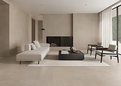 Background tile, Effect concrete, Color grey, Unglazed porcelain stoneware, 120x120 cm, Finish antislip