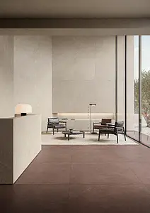 Background tile, Effect concrete, Color brown, Unglazed porcelain stoneware, 120x120 cm, Finish antislip