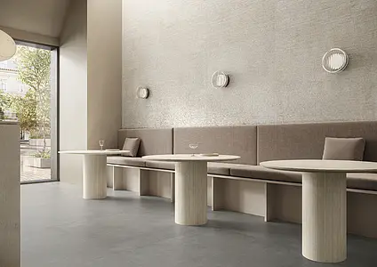 Background tile, Effect concrete, Color grey, Unglazed porcelain stoneware, 120x120 cm, Finish antislip