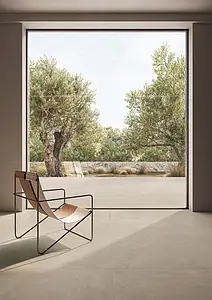 Background tile, Effect concrete, Color grey, Unglazed porcelain stoneware, 120x120 cm, Finish antislip