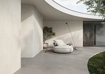 Background tile, Effect concrete, Color grey, Unglazed porcelain stoneware, 120x280 cm, Finish antislip