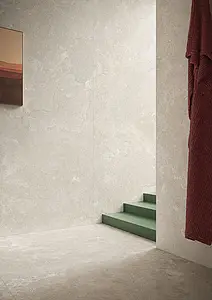 Background tile, Effect limestone, Color beige, Unglazed porcelain stoneware, 120x120 cm, Finish antislip