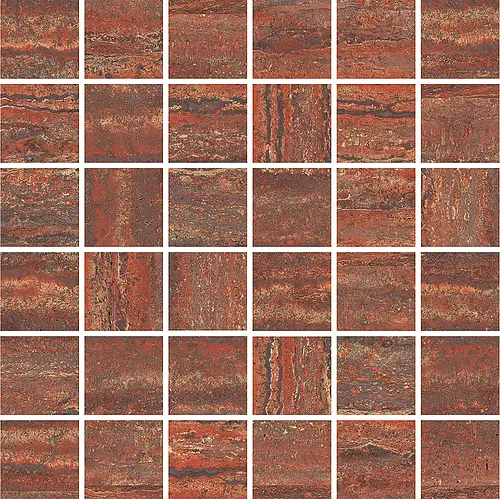 Impronta Italgraniti, I Travertini, TR073MA_Trav.RossoVeinCutMosaico