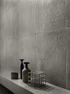 Effekt sten, Farve grå, Grundflise, Uglaseret porcelænsstentøj, 80x80 cm, Overflade med antiklook