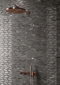 Mozaïek, Ongeglazuurd porseleinen steengoed, 25.5x29.5 cm, Oppervlak gepolijst