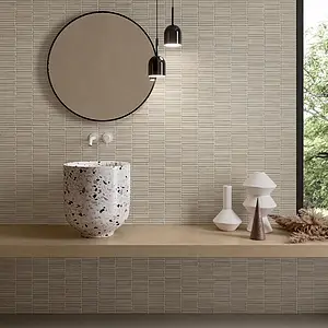 Background tile, Effect terracotta, Color white, Unglazed porcelain stoneware, 60x120 cm, Finish antislip