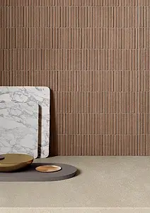Background tile, Effect terracotta, Color brown, Unglazed porcelain stoneware, 60x120 cm, Finish antislip