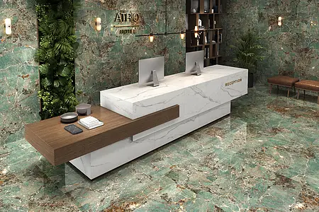Background tile, Effect other marbles, Color green, Glazed porcelain stoneware, 60x120 cm, Finish polished