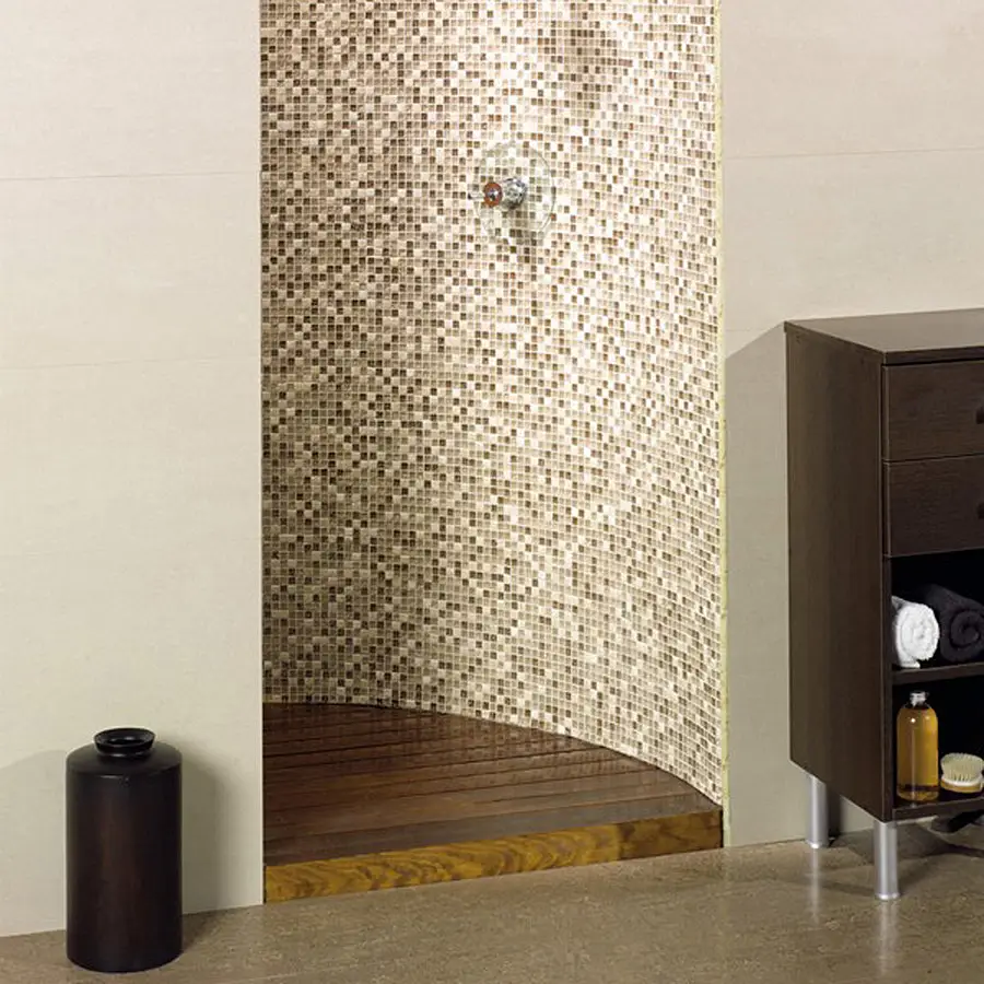 Mosaic tile, Color beige, Glass, 30x30 cm, Finish glossy