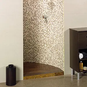 Mosaikkflis, Farge beige, Glass, 30x30 cm, Overflate glanset