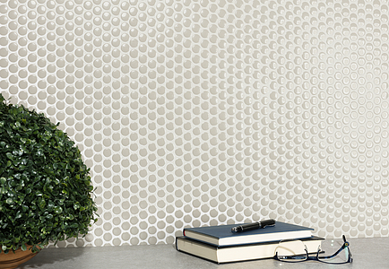 Mosaic tile, Effect unicolor, Color grey, Glazed porcelain stoneware, 29.1x31.5 cm, Finish glossy