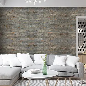 Mosaic tile, Color green, Natural stone, 15x60 cm, Finish matte