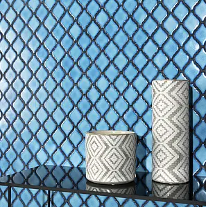 Mosaic tile, Color navy blue, Glazed porcelain stoneware, 24.9x28.2 cm, Finish matte