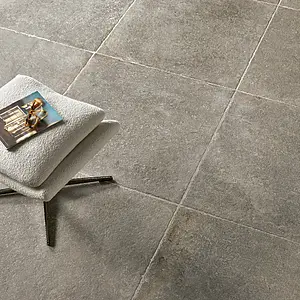 Background tile, Effect stone,limestone, Color grey, Unglazed porcelain stoneware, 80x80 cm, Finish antislip