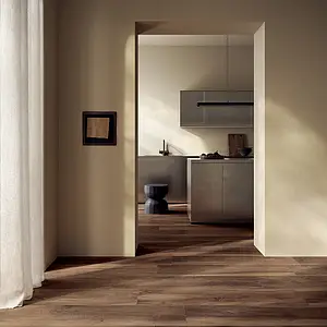 Background tile, Effect wood, Color brown, Glazed porcelain stoneware, 30x120 cm, Finish antislip
