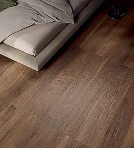 Background tile, Effect wood, Color brown, Glazed porcelain stoneware, 20x120 cm, Finish antislip